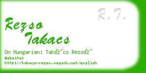 rezso takacs business card